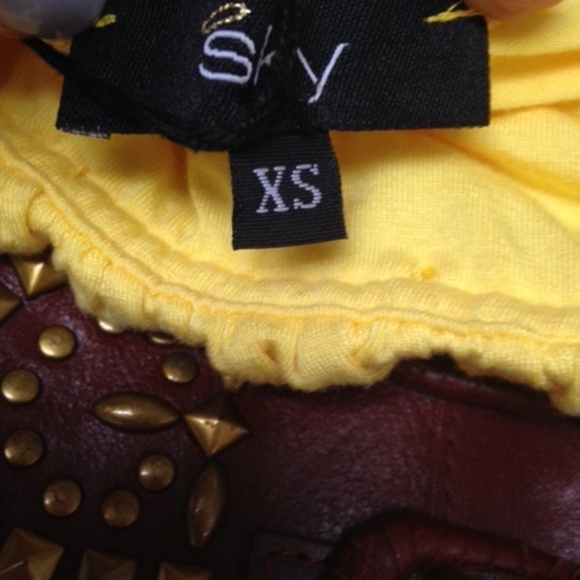 EUC SKY BRAND Strapless Top Studded Leather Belt - Picture 3 of 5